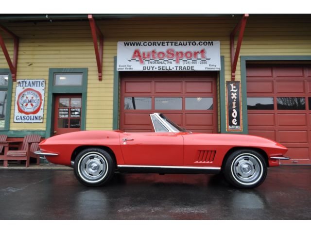Chevrolet : Corvette 1967 corvette rally red red frame off restored 350 hp s match