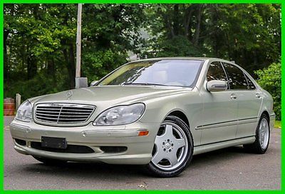 Mercedes-Benz : S-Class S55 AMG 2002 mercedes benz designo package s 55 amg gold low 26 k mi cali serviced carfax