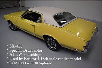 Oldsmobile : Cutlass SX 455 Cutlass SX 455,  ALL 442 options, Special Order COLOR - Sebring Yellow, LOADED