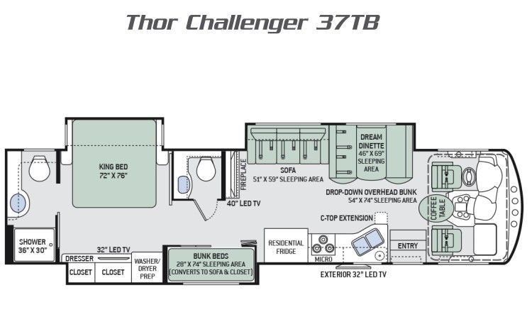 2017 Thor Challenger 37TB BH