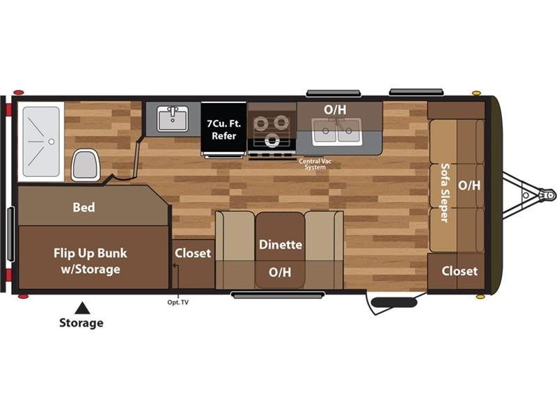 2015 Keystone Hideout 19FLBWE