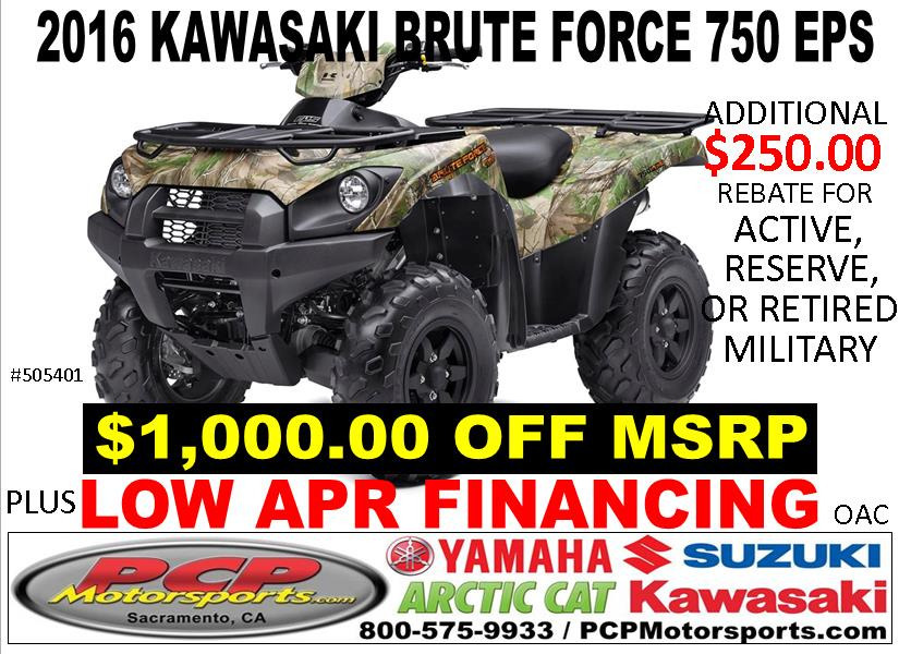 2016 Kawasaki Brute Force 750 4x4i EPS