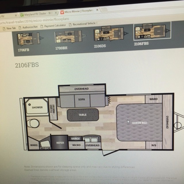 2017 Winnebago MICRO MINNIE 2106FBS