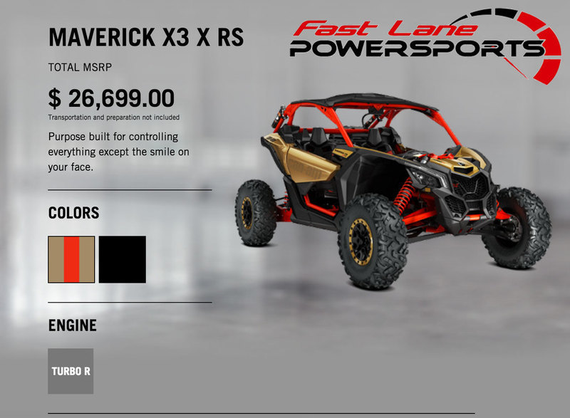 2017 Can-Am Maverick X3 X RS Turbo R Gold & Can-Am R