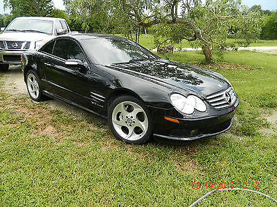 Mercedes-Benz : SL-Class renntech 2004 black sl 600 convertible mercedes v 12 biturbo
