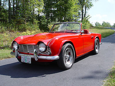 Triumph : Other Red HOT 1964 triumph tr 4 tr 4 gorgeous oregon car red with red 5 speed toyota 22 r