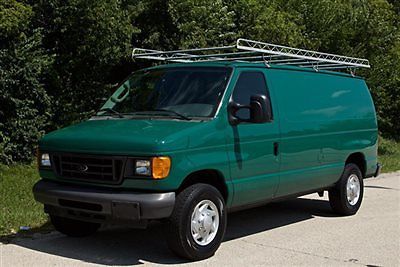 Ford : E-Series Van E-250 Commercial 2007 ford e 250 econoline van 1 owner clean carfax ladder rack shelving 120 k