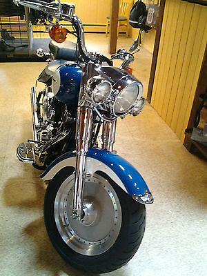 Harley-Davidson : Softail Low mileage, very clean 2001 Fatboy, teal/white