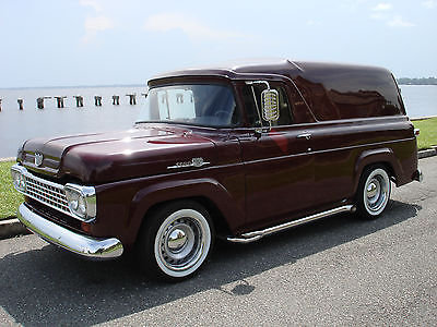 Ford : F-100 1959 ford panel truck delivery pro touring streetrod everyday driver street rod