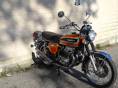 Honda : CB 1974 honda cb 750 cb 750 four all original good condition sunrise orange 4 pipe