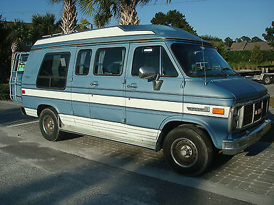 1990 Conversion Camper Van,Upgrades,Trailer Hitch,Blue,3 Capts Chairs,Queen.Bed