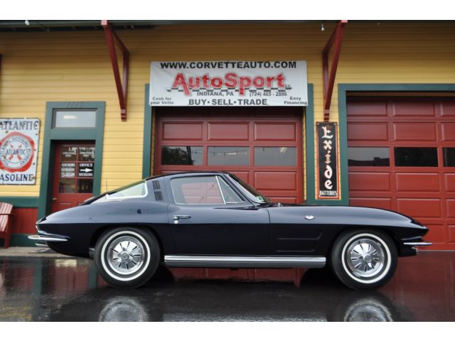 Chevrolet : Corvette 1964 corvette daytona blue blue ac auto s match frame off restored loaded