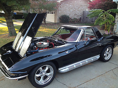 Chevrolet : Corvette Stingray Convertible Black 1963 Corvette Stingray w/removable hardtop & convertible soft top