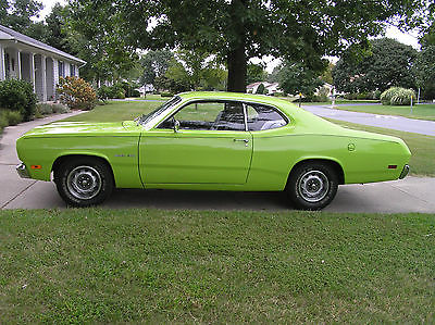 Plymouth : Duster True 340 4 spd. 1970 Plymouth Duster correct Sublime green mostly stock V.G.C.