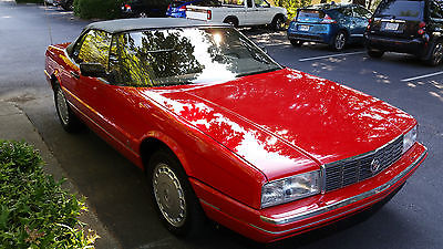 Cadillac : Allante 1990 cadillac allante beautiful vehicle red with white leather interior