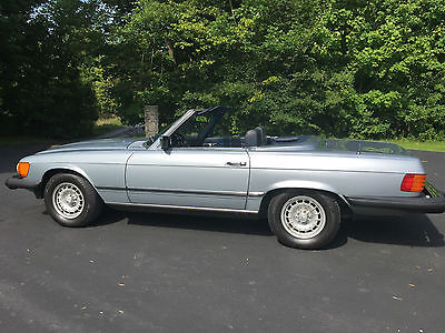 Mercedes-Benz : SL-Class SL 1981 mercedes benz 380 sl in silver blue metallic pristine condition garaged