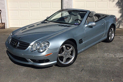 Mercedes-Benz : 500-Series 500SL 2003 silver hardtop convertable sports package
