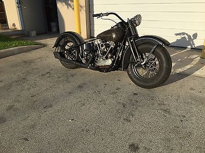 Harley-Davidson : Other 1947 knucklehead barn find great patina uncut oem harley frame knuckle head