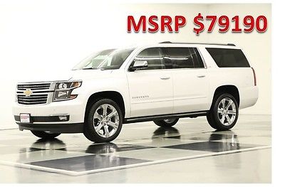 Chevrolet : Suburban MSR$79190 4X4 LTZ DVD Sunroof GPS Leather Iridescent Pearl New Navigation Heated Cooled Seats Player Camera Mahogany 15 2015 16 White 4WD