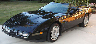 Chevrolet : Corvette Convertible 1992 chevy corvette convertible soft top 6 speed manual clean 3 owner trip black