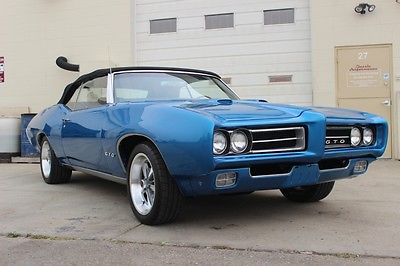 Pontiac : GTO Convertible 69 1969 pontiac gto convertible numbers matching 400 4 speed real documented