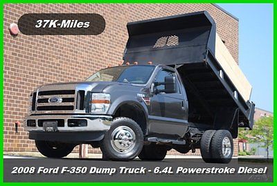 Ford : F-350 XL Dump Truck 08 ford f 350 xl regular cab dump truck 4 x 4 6.4 l power stroke diesel f 350 used