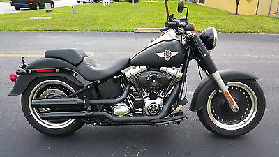 Harley-Davidson : Softail 2011 harley fat boy lo flstfb denim black custom pipes cheapest deal