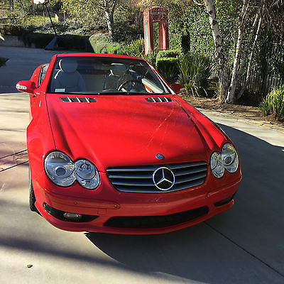 Mercedes-Benz : SL-Class SL 2003 v 8 mercedes benz sl 500 bright red grey leather interior fully loaded