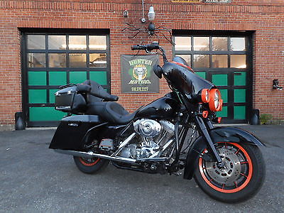 Harley-Davidson : Touring 1999 harley davidson flht black magic custom mat black flames fat bag kit