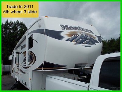 Used 3 Slide Trade IN 5th Wheel Keystone Montana 34' Trailer RV NewTires 2011