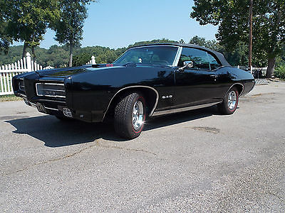 Pontiac : GTO RARE DOC. ORIGINAL 1969 GTO RAM AIR III, 4-SPD, TRIPLE BLACK, CONVERT. (VIDEO)