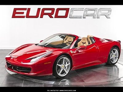 Ferrari : 458 SPIDER   ($314,541.00  MSRP) FERRARI 458 SPIDER, CARBON PACKAGE, FACTORY WARRANTY, IMMACULATE