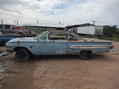 Chevrolet : Impala Impala 2dr H/T 1960 impala 2 door hard top from roswell new mexico barn find parts project car