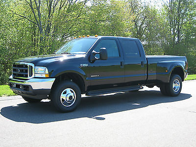Ford : F-350 Lariat 2002 ford f 350 7.3 manual 6 speed 4 x 4 lariat dually crew cab rare mint