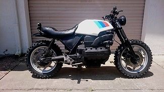BMW : Other 1985 bmw k 100 custom scrambler in white with m power stripes make an offer