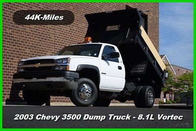 Chevrolet : Silverado 3500 Dump Truck 04 chevrolet silverado 3500 regular cab dump truck 4 x 4 8.1 l vortec gas chevy