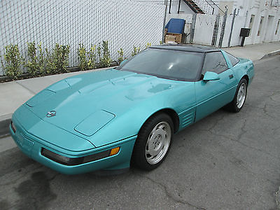 Chevrolet : Corvette Leather Seats, Bose Sound, Teal Green 1991 corvette hatchback coupe barrett jackson