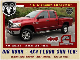 Dodge : Ram 2500 SLT QUAD CAB BIG HORN EDITION 4X4 - 5.7L CUMMINS 4 x 4 manual floor shifter rear slider pirelli tires tow mirrors non smoker