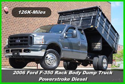 Ford : F-350 XL Dump Truck 06 ford f 350 xl extended cab dump truck 4 x 4 6.0 l power stroke diesel x cab f 350