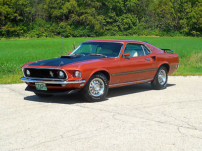 Ford : Mustang Mach-1 1969 ford mustang mach 1 r code 428 cobra jet documented born with drivetrain