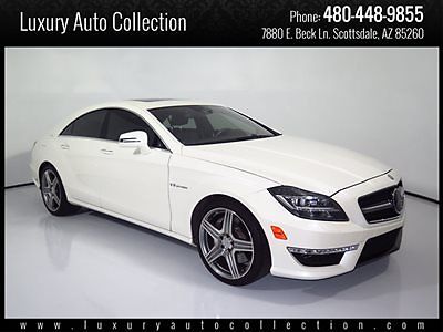 Mercedes-Benz : CLS-Class 4dr Coupe CLS63 AMG RWD 12 cls 63 amg 9 k miles diamond white night view rear camera distronic keyless go