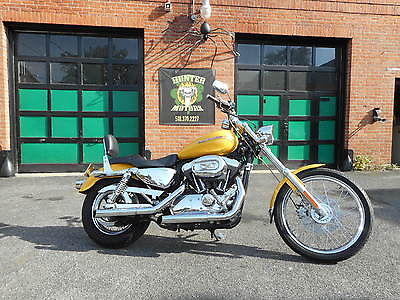 Harley-Davidson : Sportster 2007 harley davidson xl 1200 c sportster custom yellow pearl paint raked front