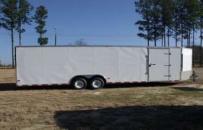 8.5x24 Enclosed Trailer Cargo Car Hauler 8 V-nose 10,000 leaf springs car hauler