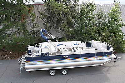 Save $5000-New New non current 24 ft Tritoon pontoon boat fish and fun-