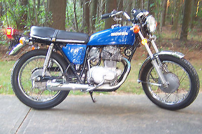Honda : CB 1974 honda cb 360 twin cylinder blue motorcycle