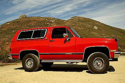 Chevrolet : Blazer Silverado 1989 chevy blazer cherry red and original