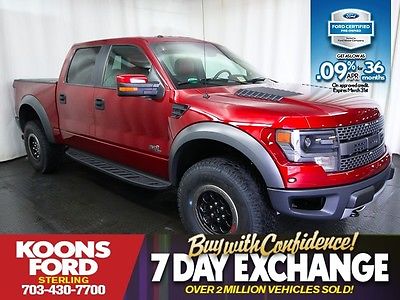 Ford : F-150 SVT Raptor SuperCrew 4x4 RUBY RED Special Edition~Certified~Brand New Tires~NAV~Sunroof~Front/Rear Camera