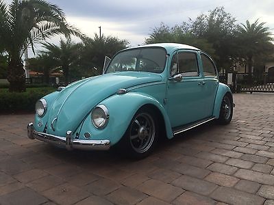 Volkswagen : Beetle - Classic Blue 1967 vw bug beetle lowered load stereo custom interior narrowed front end
