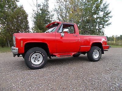 Chevrolet : Other Pickups Vintage 1976 Chevy stepside short box pickup  Custom 4x4 Hotrod