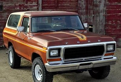 Ford : Bronco 1979 ford bronco custom 4 x 4 4 wheel drive less than 100 k miles vintage americana